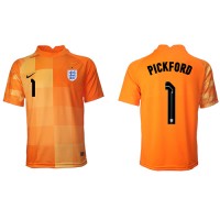 Echipament fotbal Anglia Jordan Pickford #1 Portar Tricou Deplasare Mondial 2022 maneca scurta